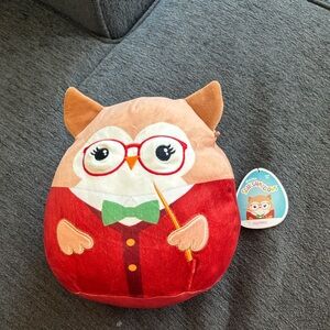 Squishmallows Owl Plush in Red and Green